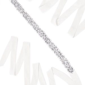 Azazie Chiffon Sash with Starlight Beading